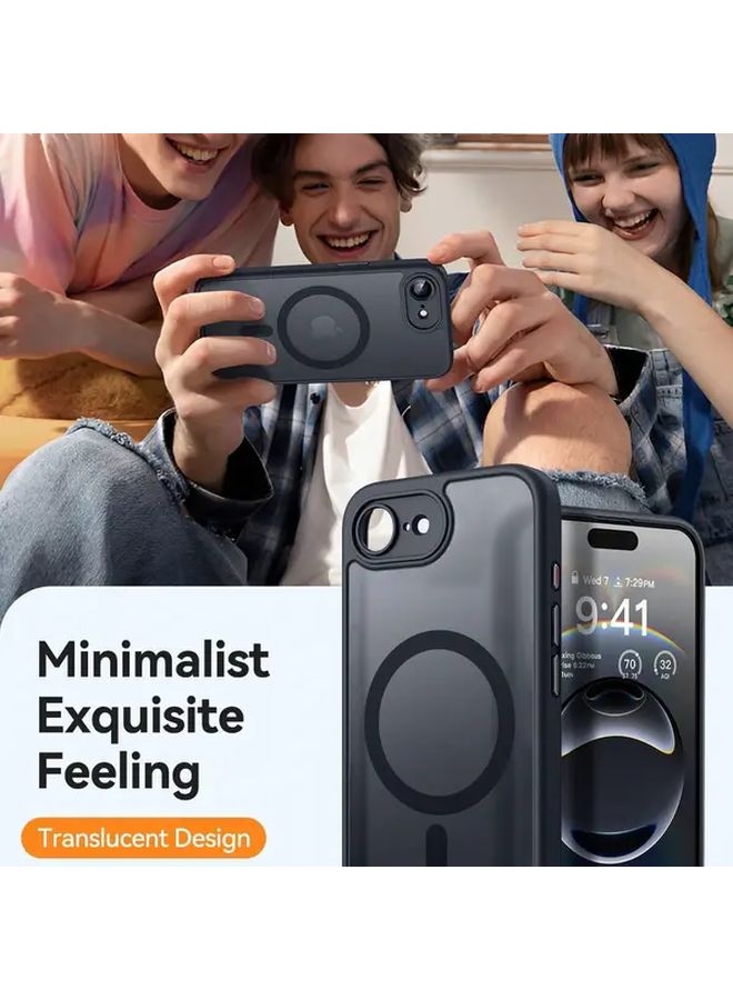 Matte Anti Fall Magnetic Case For IPhone 14 Pro Max Black With Screen Protectors - Image 3